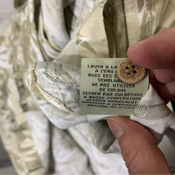 Solitude Men's Shirt Sz XL Tan Tropical Casual Button Embroider Short Sleeve Top - Picture 11 of 13